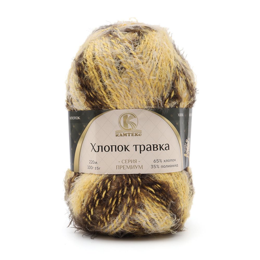 Пряжа Камтекс Хлопок Травка / уп.5 мот. по 100 г, 220 м, 250 разн 9