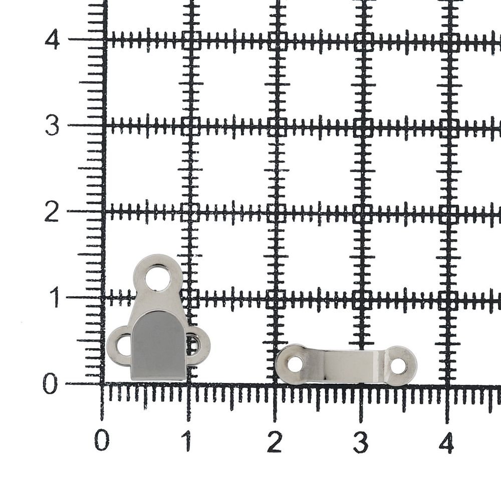 Крючки пришивные 15х11 мм, nickel, 10 шт