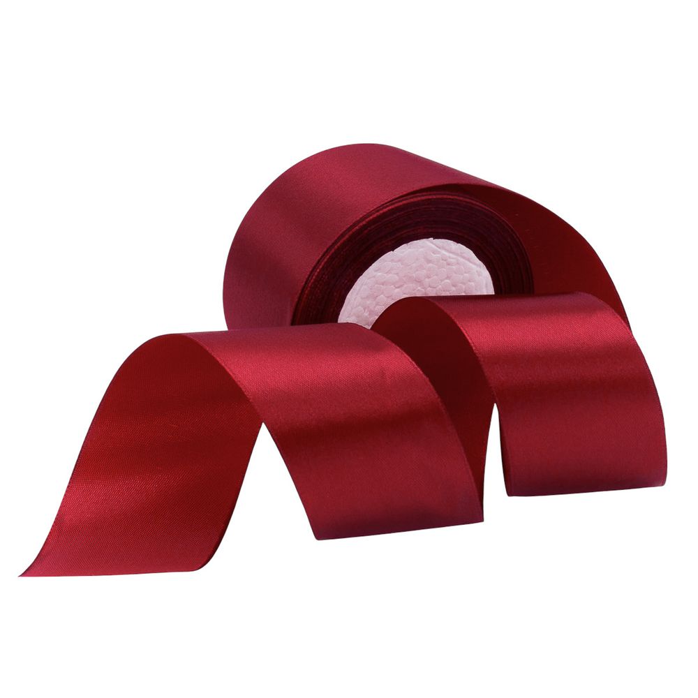 Лента атласная 1-сторонняя 50.0 мм / 22.86±1 метров, аналог 7730446, 152 бордовый, DDZ2401, Globus