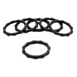 Карабин металл кольцо ⌀38 мм, декоративный, черный матовый, MB_2231, 6 шт