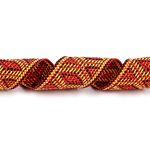 Лента (тесьма) жаккардовая 30.0 мм / 25±1 метров, Орнамент для северных народов, рис 9854 №3 красн/желт/черный, Gamma C3881