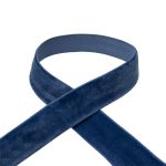 Лента бархатная (тесьма) эластичная 20.0 мм / 16.5±0.5 метра, №601 (19-4030) т.синий, Blitz VRE-20