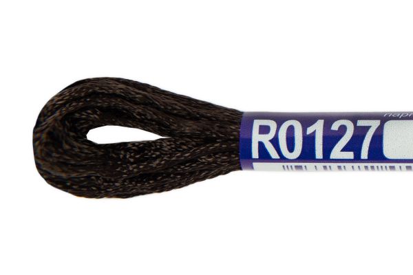 Мулине Gamma вискоза 100%, цв.R0127 т.шоколад, 12 мотков по 8 метров