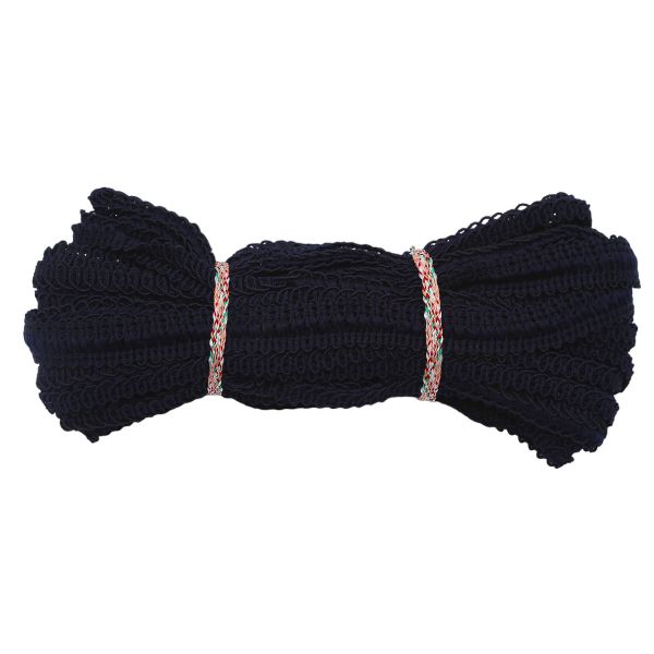 Тесьма отделочная вязаная 15 мм / 10 м (т.синий), С860