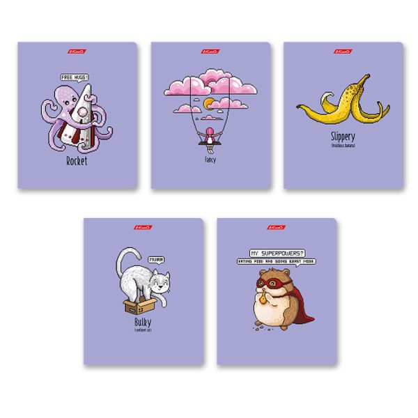 Тетрадь ученическая общая, твин лак, A5+ 40 л. на скобе 65 г/м², белизна 100%, 10 шт, клетка в термоусадочной пленке, 000476 Микс пикс, Светоч 40ТСК5_8_2_1