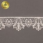 Кружево гипюр (плетёное) 35 мм / 13.71 метров, TBY.SUN.10(0872), цв.F102 молочный
