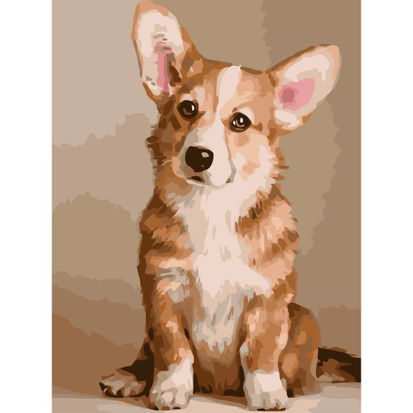 Картина по номерам Cristyle, Королевский корги Куликова Валерия, 40х50 см