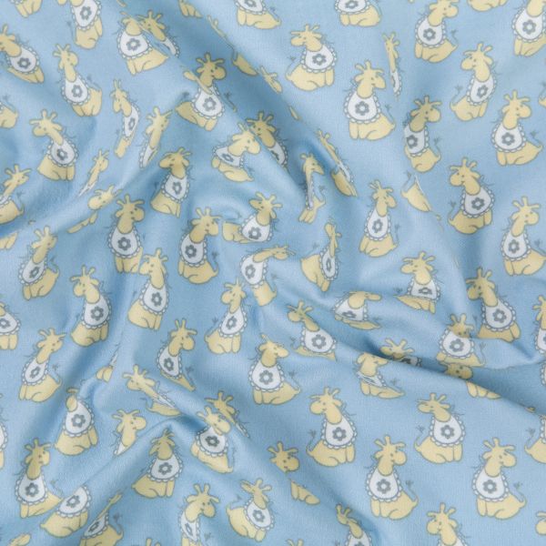 Ткань для пэчворка Peppy Молочные сны фланель, отрез 100х110 см, 175 г/м², МС-01 голубой, Peppy