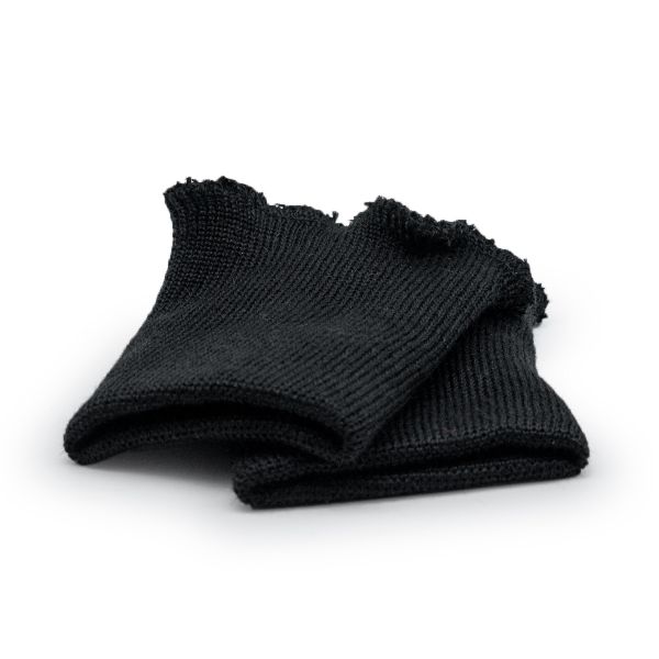 Манжеты трикотажные 8.5х9.5 см, 1 пара, плотные зимние 10 кл, 1х1, 004 черный