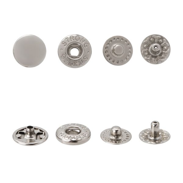 Кнопка Альфа (S-образная) ⌀10.0 мм, металл, никель, ≈144 шт