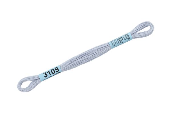 Мулине Gamma 100% хлопок, цв.3109 бл.сиреневый, 24 мотка по 8 метров