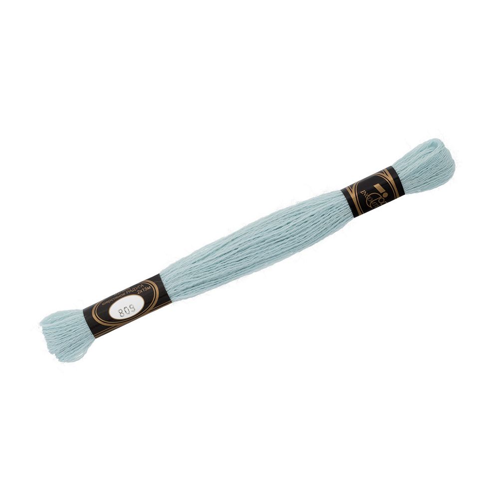 Мулине Радуга, цв.809 пыльный голубой, Россия, 8 мотков по 15 метров