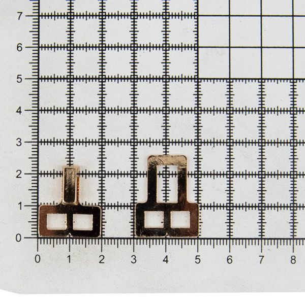 Крючки пришивные декоративные 20 мм, золото, 10 шт