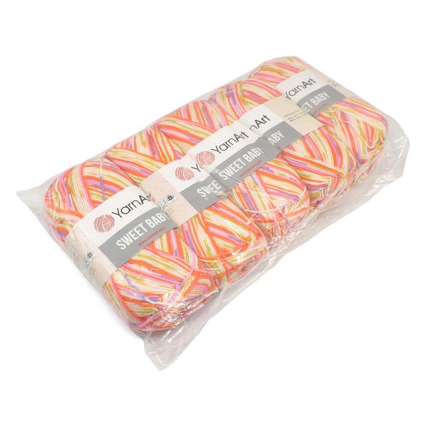 Пряжа YarnArt (ЯрнАрт) Sweet Baby / уп.5 мот. по 100 г, 300м, 907