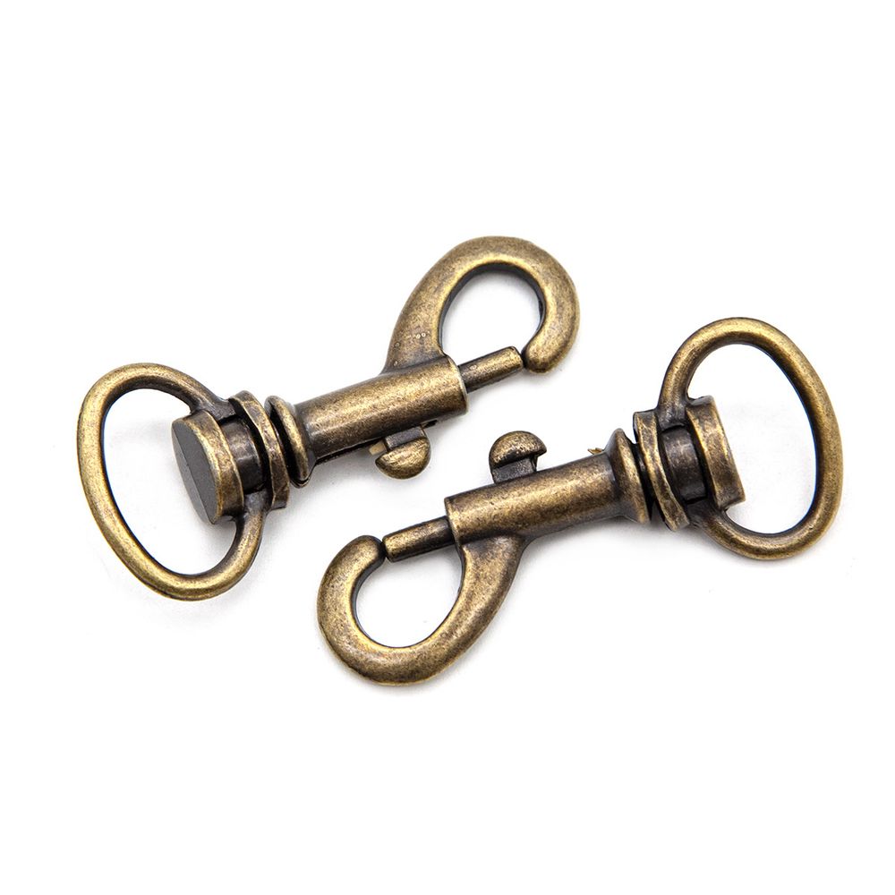 Карабин металл 19.0 мм (53х24 мм), бронза, 10 шт