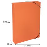 Короб архивный пластиковый 50 мм, 1 шт, Prisma neon A4 эффект 3D, оранжевый, Expert Complete ЕС240441012