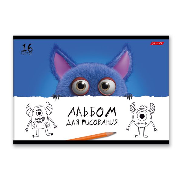 Альбом для рисования 100 г/м², A4 29х20.5 см, 16 л. на скобе, 10 шт, Буки и барабашки 000650, Светоч 16АЛСК4_1_3_9