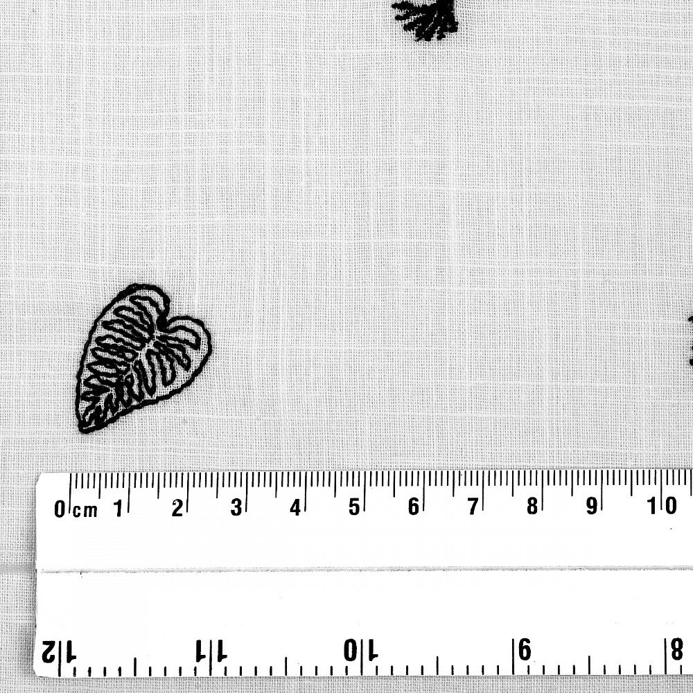 Ткань шитьё (прошва) 100 г/м², 150 см / 2 метра, TBY.Emb.A823.2.2, цв.02 белый