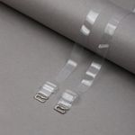 Бретели для бюстгальтера 10 мм, цв.прозрачный матовый, никель, TBY.0T101, уп 10 пар