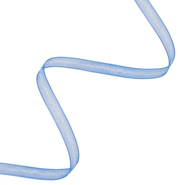 Лента капроновая (органза) 6.0 мм / 22.86±1 метров, 164 синий