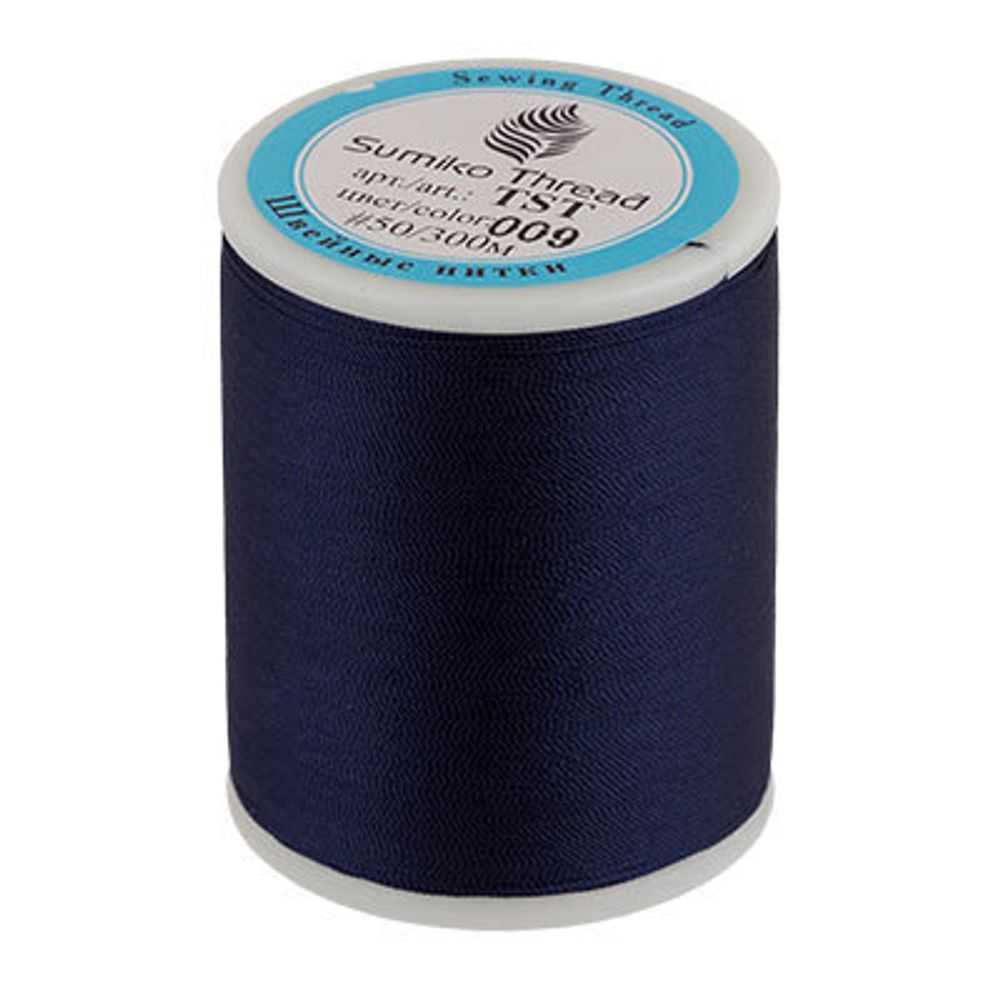 Нитки для трикотажных тканей SumikoThread 300 м, (328 ярд), 009 т.синий