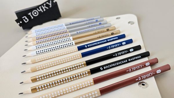 Карандаш чернографитный трехгранный заточенный ТМ (HB) 12 шт, 01 синий, ВКФ 12Д-3000