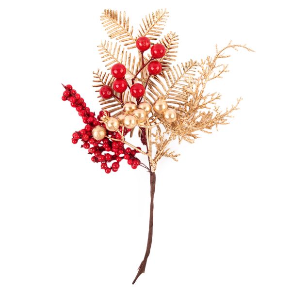 Веточка декоративная с ягодами, 6 шт, 30 см, Blumentag VDD-135