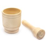 Заготовка из дерева Ступка с пестиком h 70хd 65 мм, уп.2 шт