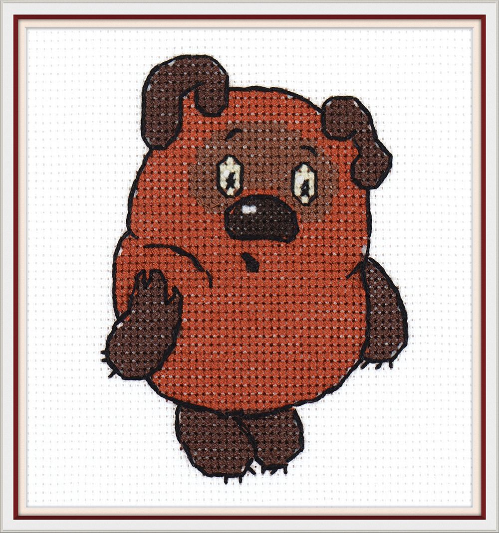 Набор для вышивания нитками Klart, Союзмультфильм. Винни Пух, 9.5х11.5 см