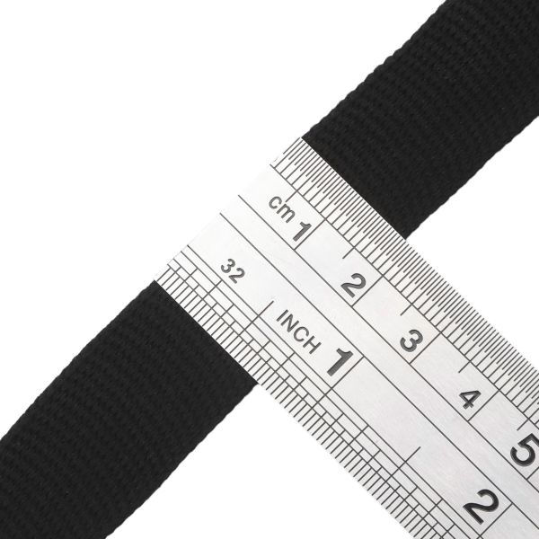 Шнур отделочный трикотажный плоский ⌀20.0 мм / 70 метров, черный