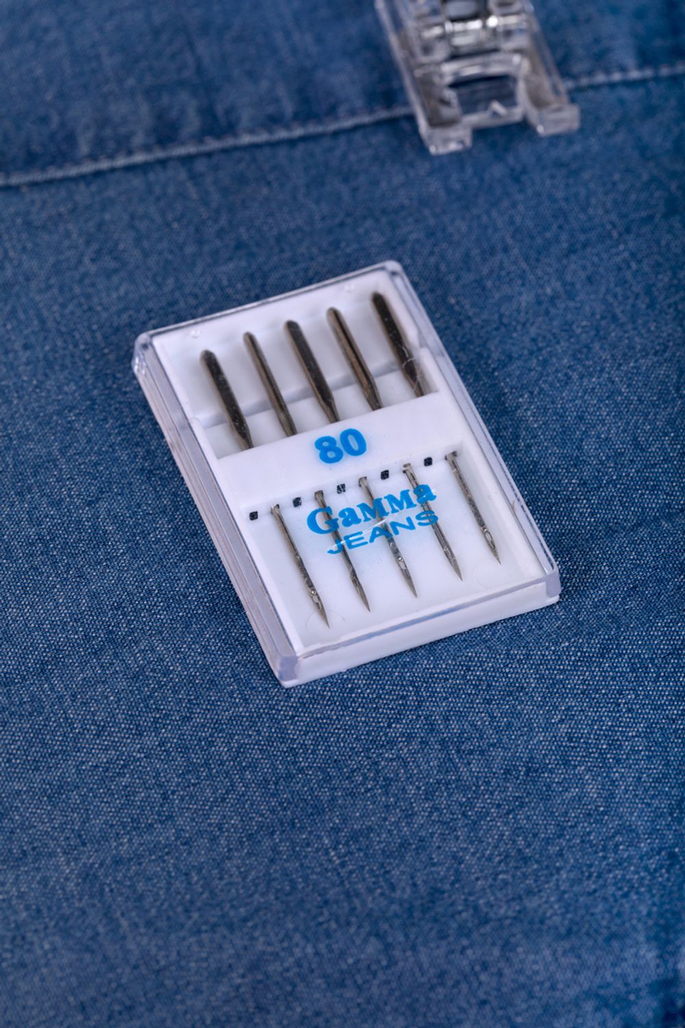Иглы для швейных машин для джинсы 130/705 H, №80, 5 игл, М, Gamma NJ №80