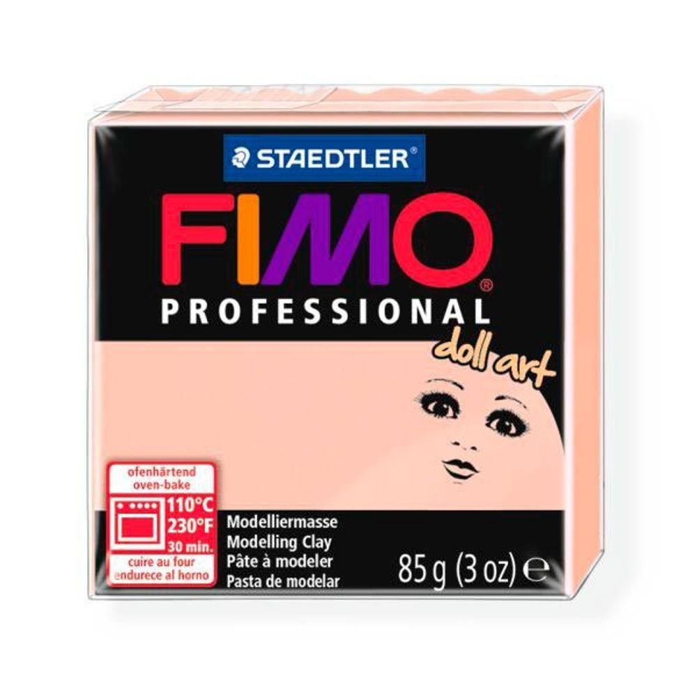 Пластика для изготовления кукол Fimo Professional Doll Art, уп. 85 гр, цв. полупрозрачный розовый, 8027-432
