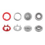 Кнопка рубашечная (джерси) открытая ⌀9.5 мм, ≈1440 шт, МЕТАЛЛ, эмаль, 162 красный матовый, NEW STAR