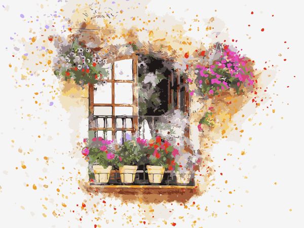 Холст для раскрашивания по номерам PNB/C3 №04, Акварельное лето, 40х30 см