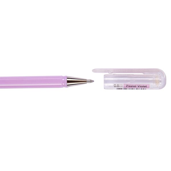 Ручка гелевая Pentel Hybrid Milky пастельные 0.8 мм, K108-PV фиолетовый