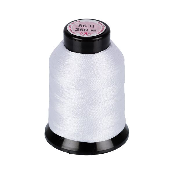 Нитки лавсан 86Л 100% полиэфир 250 м, 5 шт, 001 белый, Гамма