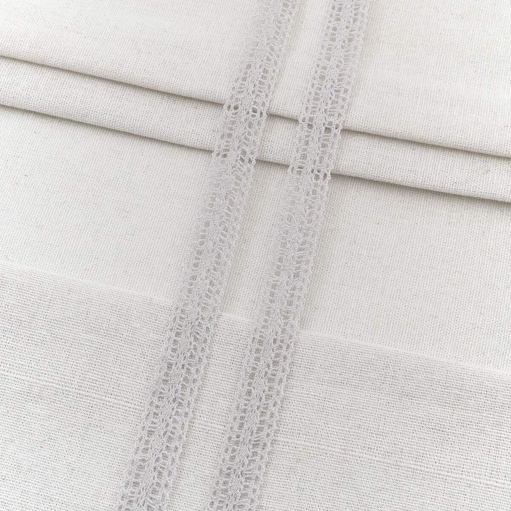 Тесьма отделочная 15 мм / 20 метров, 1621 хлопок, вязаная, цв. с. серый, 29397