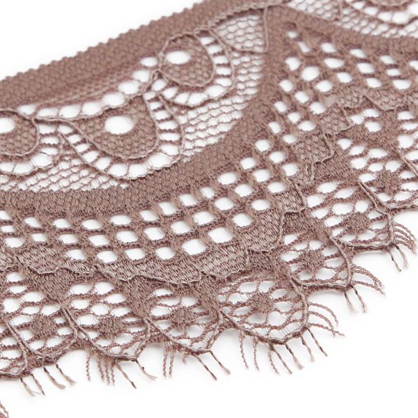 Кружево эластичное (стрейч) 60 мм / 13.71 метра, C072 шиншилла