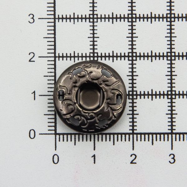 Кнопка пришивная металл ⌀19.0 мм, т.никель, 10 шт, КПР1