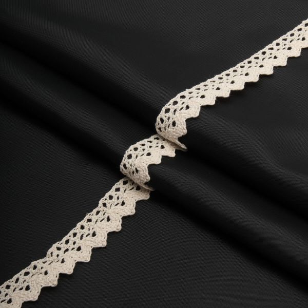 Кружево вязаное (тесьма) 16 мм / 25 метров, рис.16.01.078 (суровый), С3749Г17