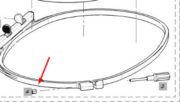 Гайка для пялец, 225 027 23 ++, Bernina, 1 шт