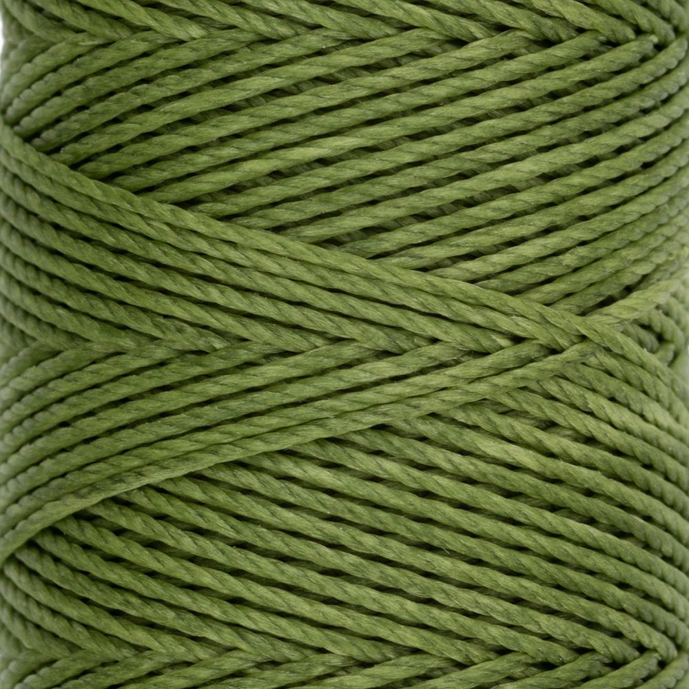 Нитки для кожи вощёные кручёные (полиэстер) 0.45 мм, 40 м, 011 зеленый, LC-005, Промысел