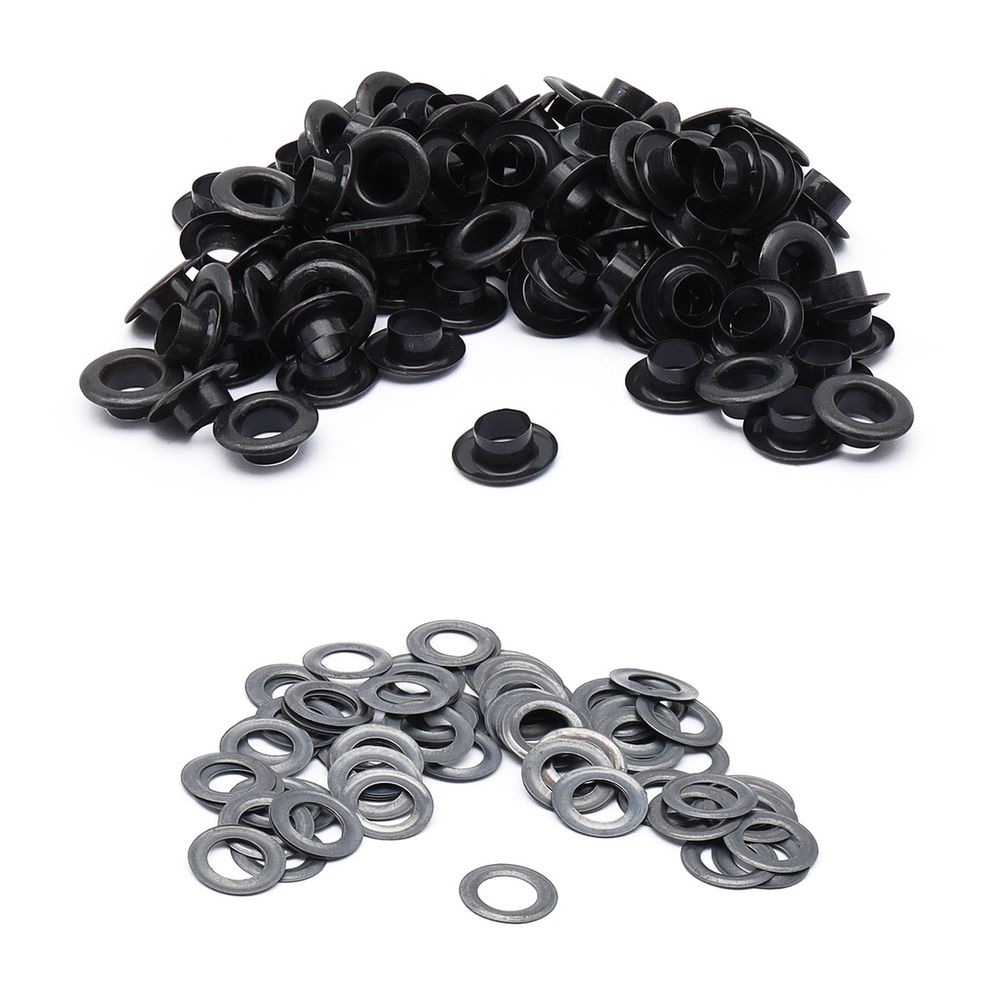 Люверсы металл ⌀_7.3 мм (внутр.), №5, сталь, оксид, 100 шт, New Star