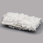 Тесьма с помпонами 1-рядная h20 мм, с помпонами 01 белый, 17 м