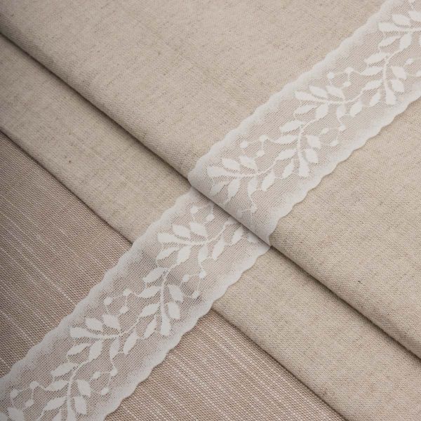 Кружево эластичное (стрейч) 40 мм / 22.86 метра, белый, 3AR2754