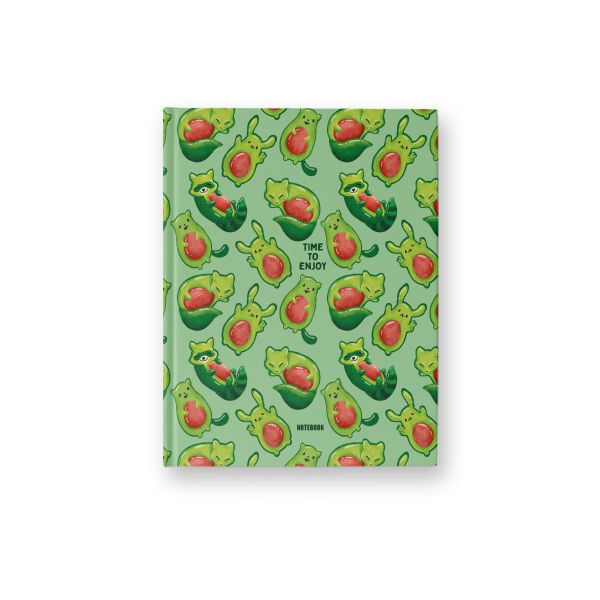 Бизнес-блокнот, матовая ламинация +выборочный лак, A6 64 л. 24 шт, клетка, Мой авокадо! 000898, Светоч 64ББТ6_93_5_1