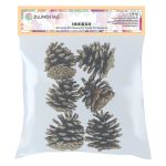 Шишки, 6 шт, 01 Сосна/золото, Blumentag CIF-02