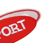 Термоаппликация овал SPORT 75х30мм (W.Red (бел-красный)), 2 шт, LA557