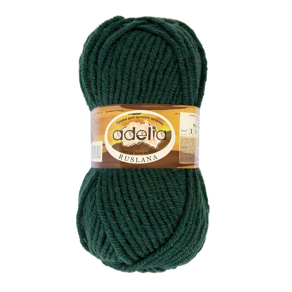 Пряжа Adelia Ruslana / уп.5 мот. по 100г, 100 м, 05 т.зеленый Пряжа Adelia Ruslana / уп.5 мот. по 100г, 100 м, 05 т.зеленый