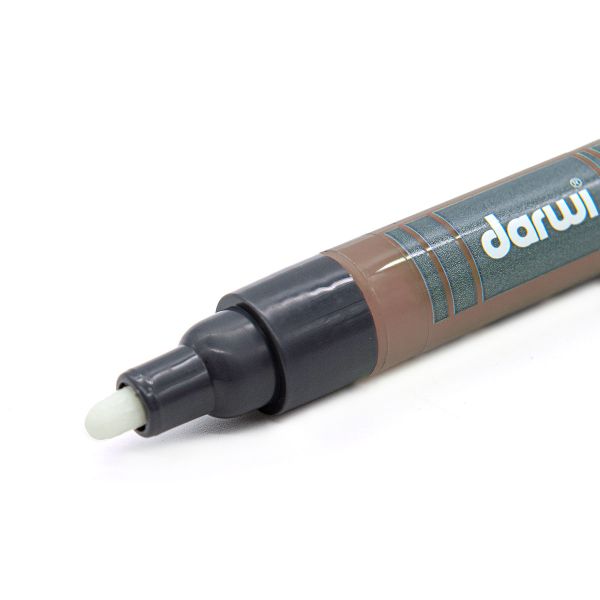 Маркер акриловый Darwi Opak, 3мм, укрывистый, 805 т.коричневый